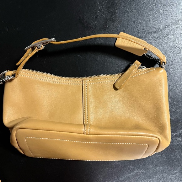 Authentic Vintage Coach Tan Leather Mini Handbag - Picture 5 of 7